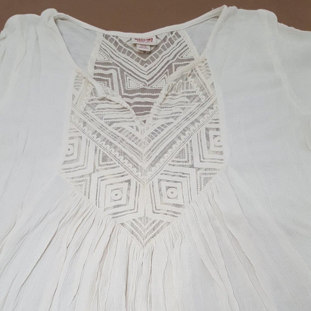 Mossing Supply Co Women´s Ivory Top Blouse, Size M - Picture 9 of 16